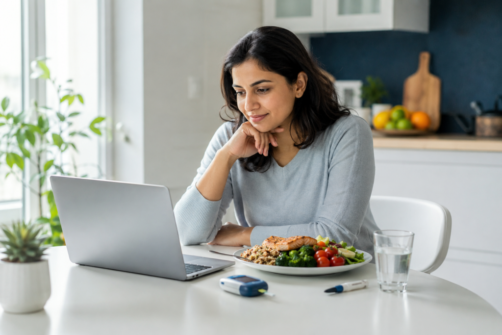 studying online about Type 2 Diabetes