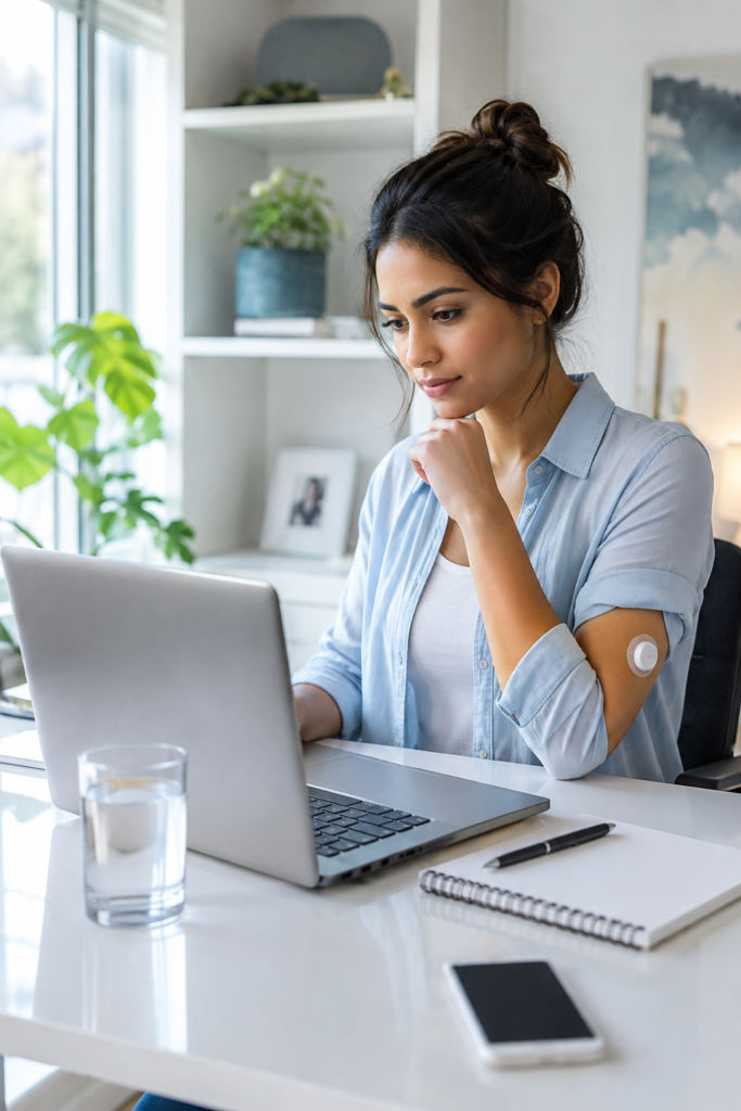 person reviewing health information online on Health Nerd